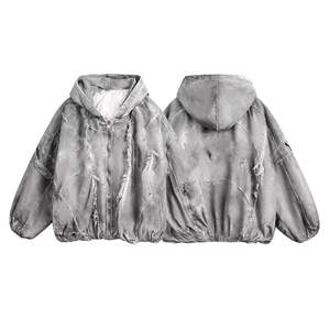 Sudadera con Capucha para Hombre de Alta Calidad, Estilo Desgastado, con Apliques Bordados, 500gsm, Talla Grande, Estilo Vintage, Lavado Ácido, Térmica - Product Image 4