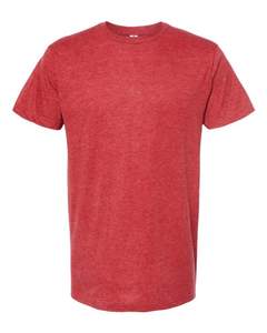 Camiseta de algodón pesado para hombre, camiseta multicolor de color Heather Red Hanes, camiseta para hombre, camisetas de algodón con cuello redondo de peso pesado y mezcla triple - Product Image 4