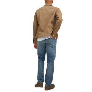 Chaqueta para hombre Chaqueta de mezclilla OEM High Street Cross Denim Abrigo de hombre Chaqueta de mezclilla vintage holgada de gran tamaño - Product Image 4