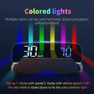 Nuevo C7B Head-up Display, Velocímetro OBD2, Medidor Digital para Auto, Electrónica Automotriz con 2 Años de Garantía, HUD Universal para Espejo Retrovisor de Auto - Product Image 5