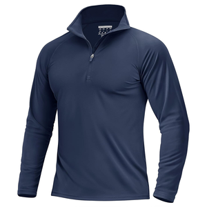 Haut de sport actif pour homme 2025, anti-UV, séchage rapide, écologique, coloré, demi-zip, polyester et élasthanne, fabriqué par Tenzo Int'l Custom - Product Image 5