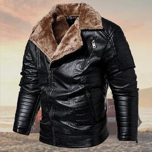 Nuevo invierno cálido cuero genuino piel de oveja chaqueta de lona hombres moda motocicleta Parka impermeable transpirable - Product Image 4
