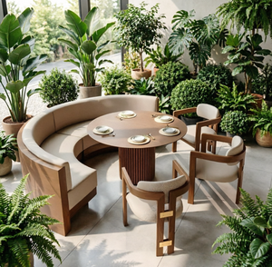 Chaise de salle à manger moderne en bois avec revêtement en tissu et pieds en bois pour l'ameublement de la maison - Product Image 3