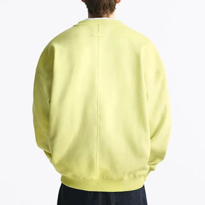 Sweat-shirts pour hommes personnalisés de haute qualité, coupe oversize à épaules tombantes, effet délavé soleil, en molleton 400 GSM, avec double taille, vente en gros - Product Image 2