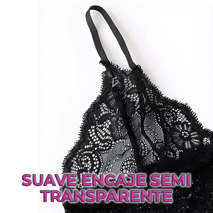 Set Lingerie con Scollo a V Profondo e Stampa Leopardata, Pantaloncini con Elastico in Vita, Morbido e Traspirante, Taglia Unica - Product Image 4