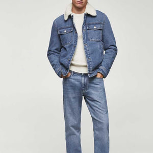 Veste en jean pour homme, poids moyen, prix d'usine, coton lourd à l'intérieur, streetwear décontracté, haute qualité, respirante, coupe-vent - Product Image 6