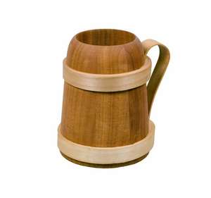 Ventes en gros de gobelets à boire en bois, gobelet à bière en bois durable, gobelet en bois personnalisé avec poignée en provenance d'Inde - Product Image 3