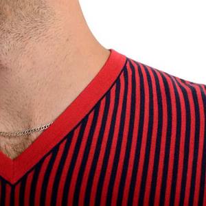 เสื้อสเวตเตอร์ถักคอวีแขนยาวสำหรับผู้ชายเสื้อสเวตเตอร์ถักแบบลำลองสีทึบลายทางระบายอากาศ2025แฟชั่นใหม่ - Product Image 4