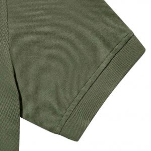 Polo vert olive à manches courtes T-shirt décontracté pour homme Polo classique pour homme léger et respirant - Product Image 4