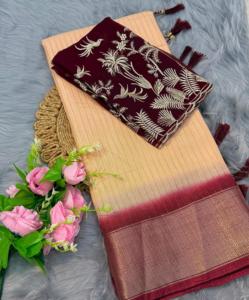 Dola jazi Saree Saree เย็บปักลายเสื้อใส่ทำงาน - Product Image 6