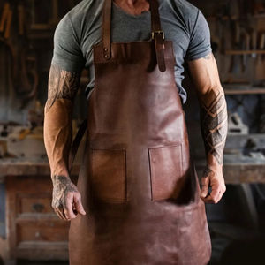 Delantal de cocina superior de cuero de vaca genuino multiusos profesional delantal de peluquero de cuero de lujo - Product Image 3