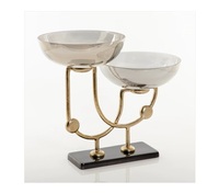 Exquisito cuenco de metal decorativo Premium Luxury Tabletop Accent Stylish Home Decor Display