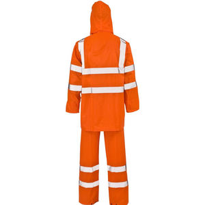 Combinaison de pluie en polyester PVC réfléchissante Super Touch Combinaison de pluie Reg Longueur de jambe Super Touch Contractor Combinaison de pluie - Product Image 2