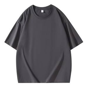 100% algodón personalizado de talla grande de alta calidad de gran tamaño transpirable unisex de alta calidad fuera del hombro al por mayor en blanco camisetas de los hombres - Product Image 4