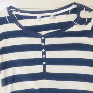 Women's Casual Oversize Full Sleeve Knitted <b>T</b>-<b>Shirt</b> Yearn Cotton Viscose <b>Sequined</b> Diamonds 6 Button Placket Dyed for Teenagers - Product Image 5