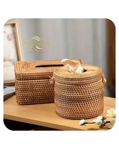woven rattan <b>storage</b> jar - Product Image 2