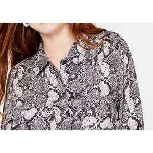 Camicia Utility in Chiffon Stampato Hippie Rose per Ragazze, Colore Argento, Taglia Piccola - Product Image 2