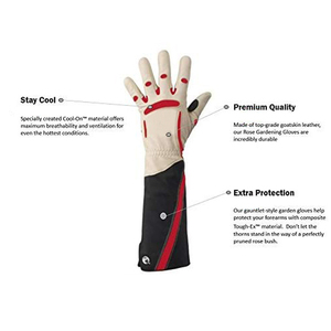 Venta caliente de cuero dividido resistente al calor resistente al fuego MIG TIG guantes de soldadura OEM diseño personalizado al por mayor - Product Image 3