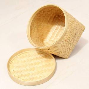 กล่องไม้ไผ่ทอมือสำหรับใส่ของขวัญกล่องเก็บของธรรมชาติดีไซน์ใหม่จากโรงงานเวียดนาม - Product Image 3