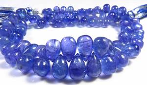 Gems Valley Tanzanite Gemstone African <b>Beads</b> 9" Strand Smooth Teardrop Loose <b>Beads</b> 6x4-9x6 mm High Quality Natural <b>Blue</b> - Product Image 6