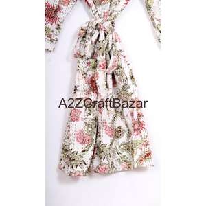 Nouvelle veste kimono en coton Kantha indienne tendance, fabriquée à la main, disponible en gros, robe kimono 100 % coton pur - Product Image 5