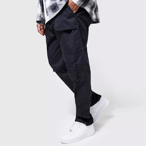 Pantalon Cargo Homme Qualité Supérieure Style Baggy Couleur Unie Séchage Rapide Toile Coton Original Durable Doux Style Décontracté - Product Image 4