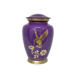 Urna Funeraria Amarilla con Forma de Pájaro para Cenizas Humanas, Urna Conmemorativa Floral Grande para Mujer Adulta, Urnas con Forma de Pájaro para Guardar las Cenizas de Mamá - Product Image 2