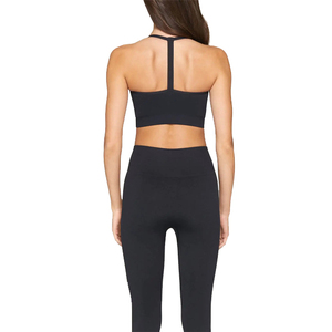 Custom Women Sports Wear Bra And Leggings <b>Gym</b> Fitness Clothing Polyester Spandex Two Piece Yoga <b>Set</b> with OEM service - Product Image 3
