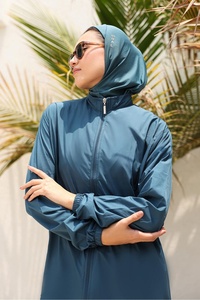 Maillots de bain une pièce pour femmes musulmanes, burkinis islamiques couvrants, modestes, grandes tailles, séchage rapide, respirants, vêtements de plage personnalisables - Product Image 3