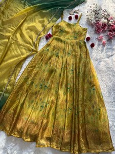Vestido Maxi Elegante Amarillo con Estampado Floral, Sin Mangas, Corte en A, Largo hasta el Suelo, Informal, Vintage, para Mujer, Verano, Fiesta, Playa, Jimmy - Product Image 4
