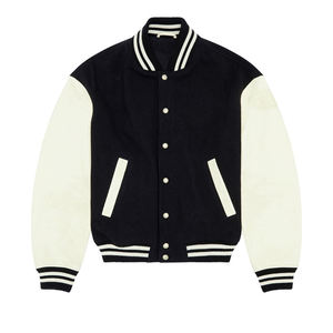 Personalizado Tallas grandes Unisex Formal Canvas Varsity Chaquetas al por mayor logotipo personalizado impermeable a prueba de viento - Product Image 1