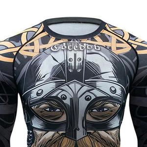 <b>Compression</b> <b>Shirts</b> for Men Wholesale Custom Polyester Slim Fit O-Neck Fitness Clothing for Training Gym and Activewear - Product Image 5