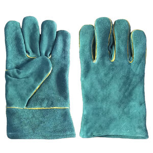 Vente en gros de gants en cuir de vachette personnalisés avec logo gants de soudage à usage intensif protection des mains à paume unique gants de sécurité en cuir pour hommes - Product Image 1