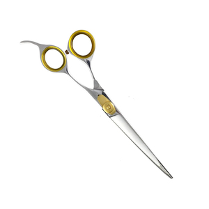 กรรไกรตัดขนสัตว์เลี้ยงตัดขนสัตว์เลี้ยงกรรไกรขอบทื่อใบมีดโค้งสำหรับวางนิ้ว - Product Image 3