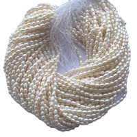 3mm naturel blanc couleur perle d'eau douce pierre riz perles brin en gros fournisseur direct perles de culture usine IGI certifié