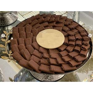 Plateau de bonbons moderne de première qualité en métal argenté plateau de table en acier inoxydable pour servir du chocolat lors d'occasions spéciales - Product Image 5