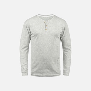 100% Cotton Men's Fitness T-<b>Shirt</b> Anti-Wrinkle Comfortable <b>Henley</b> <b>Shirt</b> with Elastic Button Breathable Short Sleeve - Product Image 1