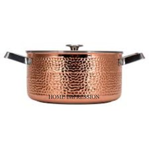 Casserole Ruffoni en aluminium poli brillant, texture martelée moderne, écologique, compatible gaz et induction, ustensiles de cuisine - Product Image 3
