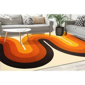 Alfombra con Estampado Abstracto: Decoración Moderna Boho de Estilo Escandinavo, con Pelo Suave - Product Image 3