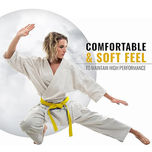 Unisex dành cho người lớn võ thuật mặc biểu tượng tùy chỉnh Taekwondo Karate judo vành đai đôi khâu Tatami Vật liệu đấm bốc Phong Cách hướng dẫn - Product Image 5