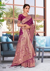 El último diseñador Banarasi Silk Heavy Woven Work Saree de Fab Zone - Product Image 2