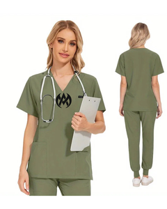 ชุดยูนิฟอร์มพยาบาลและชุดทำงานโรงพยาบาลแบบลำลองสำหรับความงามทำผม - Product Image 1