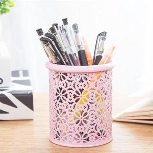 Portalápices Redondo de Metal con Acabado Dorado, Diseño Contemporáneo Ligero para Decoración de Escritorio de Oficina en Casa, Soporte para Bolígrafos - Product Image 5