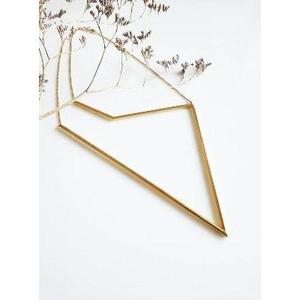 Handmade Brass Necklaces Gold-Plated Geometric Link and <b>Rope</b> <b>Chain</b> Religious Style with Diamond and Moissanite for Wedding - Product Image 2