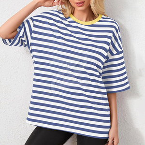 Camiseta Oversize de Color Sólido para Mujer, de Alta Calidad, Transpirable y Ligera, de Algodón - Product Image 5