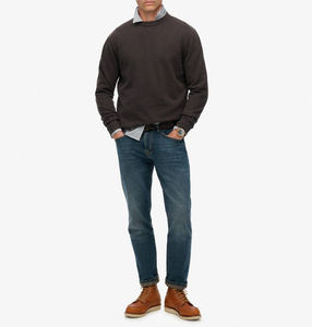 Sudadera de cuello redondo bordada de alta calidad para hombre, Sudadera de cuello redondo en blanco Vintage de algodón con logotipo personalizado 100% - Product Image 3