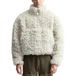 Sweat-shirts pour hommes en coton lourd 240 g/m², design uni d'hiver, découpe personnalisée, pull à col rond avec impression et broderie - Product Image 3