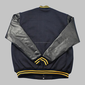 Fabricant personnalisé de haute qualité Vintage hiver et automne laine cuir Varsity Jacket Baseball Letterman Varsity Jacket pour homme - Product Image 2