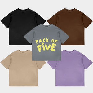 Vente en gros 100% coton T-Shirt respirant pour hommes Logo personnalisé bouffée imprimé à manches courtes col rond T-shirt pour hommes Vente en gros de grande taille - Product Image 2