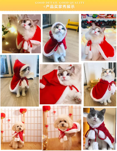 Christmas Santa Claus Costume for Pets Winter Cape Hoodie with Hat Suitable for <b>Dogs</b> and Cats Winter Santa Claus Hoodie Costume - Product Image 1
